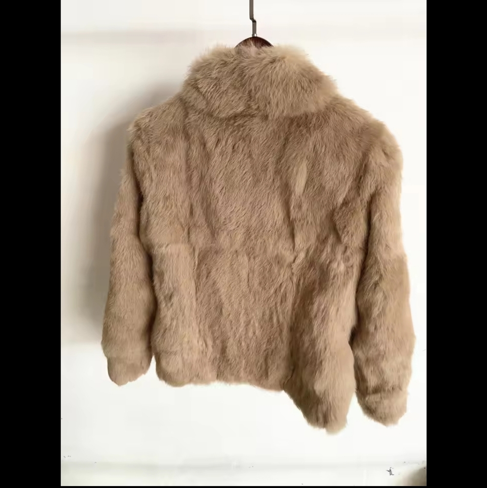 Natural Rabbit Fur Coat Women Winter Jacket Real - Picture 2 of 16